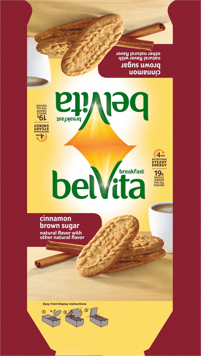 slide 9 of 9, belVita Cinnamon Brown Sugar Breakfast Biscuits, 8 Packs (4 Biscuits Per Pack), 14.08 oz