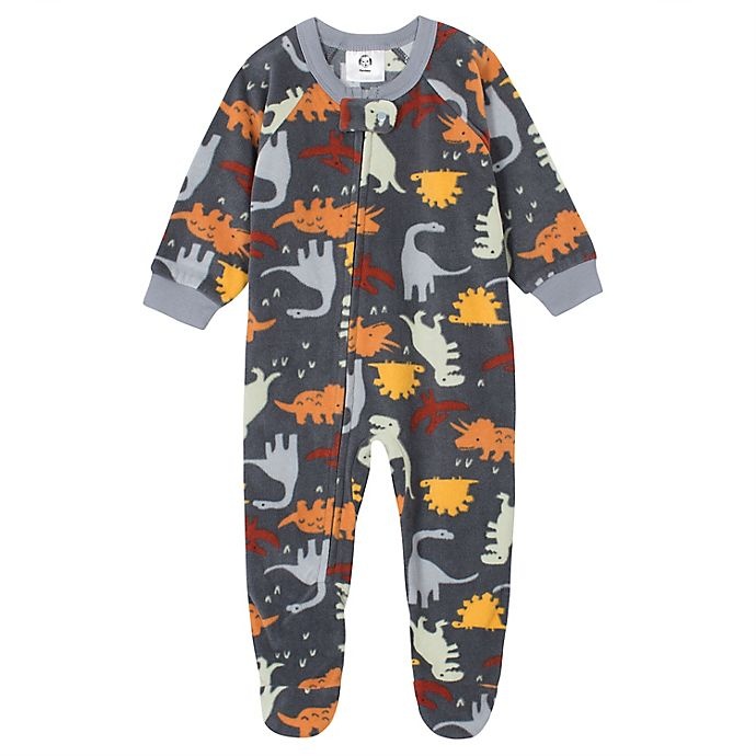 slide 1 of 3, Gerber 12M Dinosaur Fleece Pajama - Navy, 1 ct