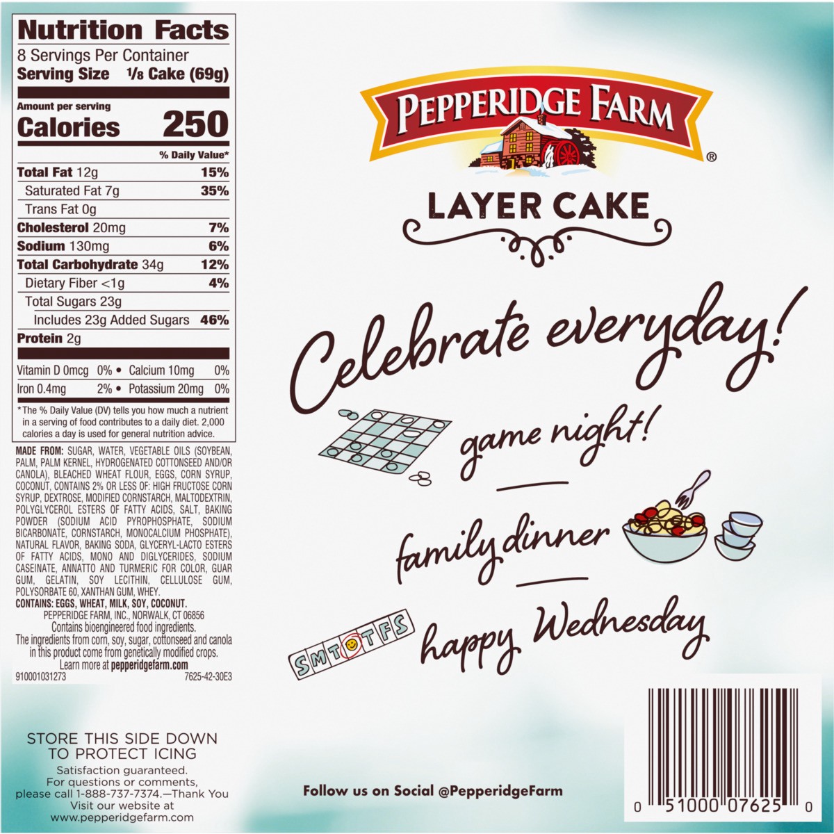slide 5 of 9, Pepperidge Farm Frozen Coconut Layer Cake, 19.6 oz. Box, 19.6 oz