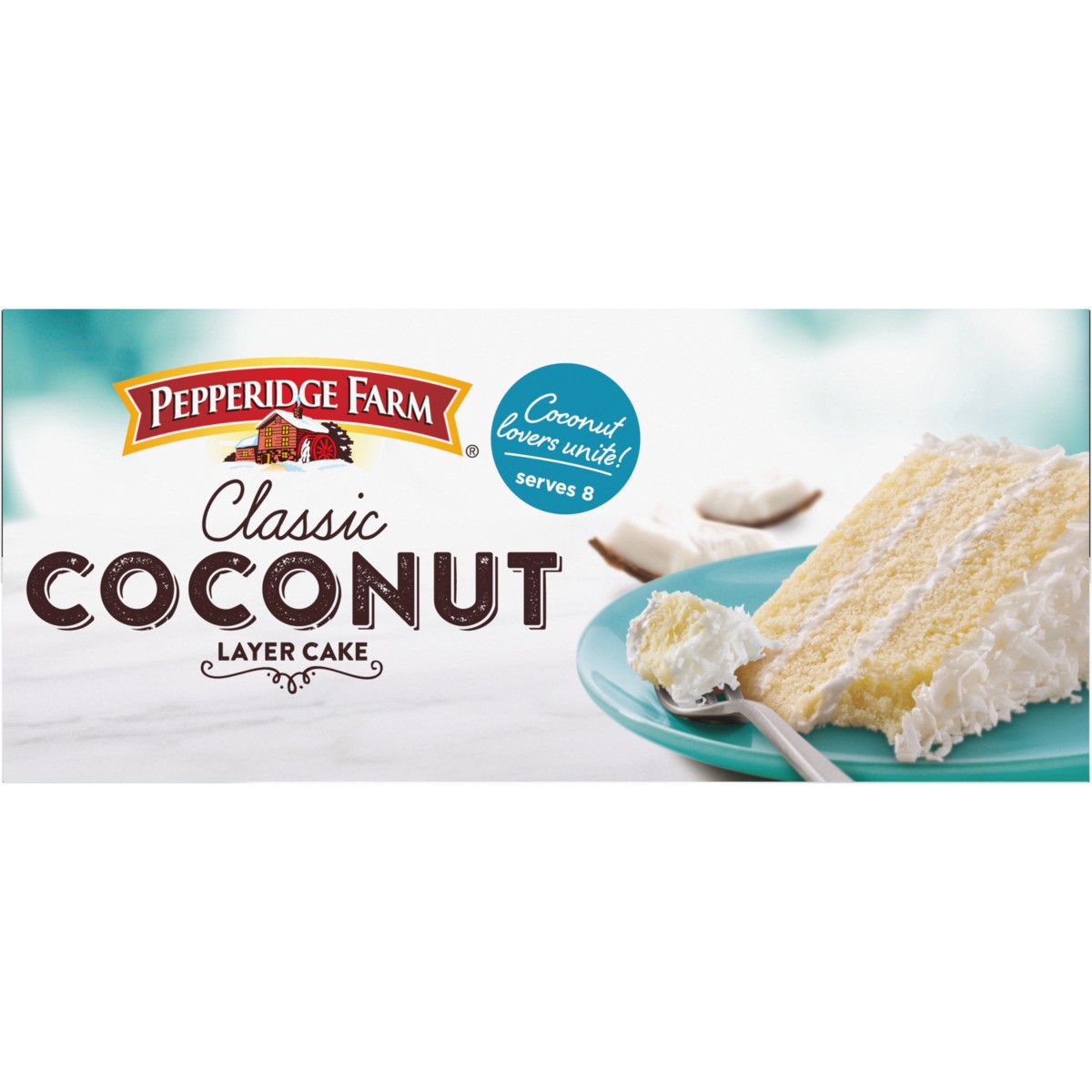 slide 9 of 9, Pepperidge Farm Frozen Coconut Layer Cake, 19.6 oz. Box, 19.6 oz