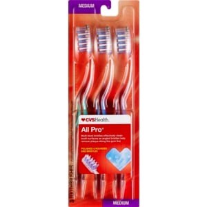 slide 1 of 1, CVS Health All-Pro Toothbrush, Medium, 3 ct