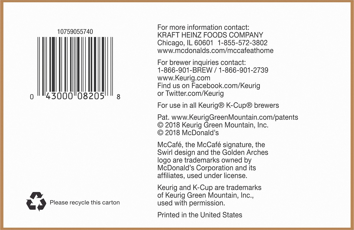 slide 7 of 14, McCafé Cafe Selections Latte Specialty Coffee Beverage K-Cup Pods & Milk Frothers Packet 6 ct Box, 7.33 oz