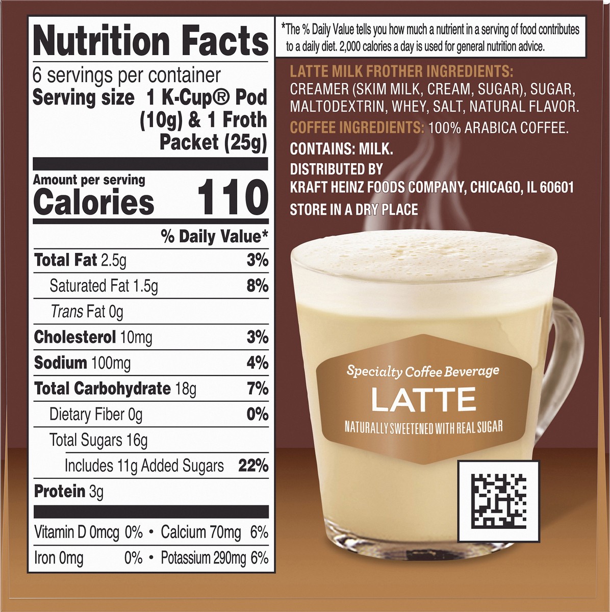 slide 11 of 14, McCafé Cafe Selections Latte Specialty Coffee Beverage K-Cup Pods & Milk Frothers Packet 6 ct Box, 7.33 oz