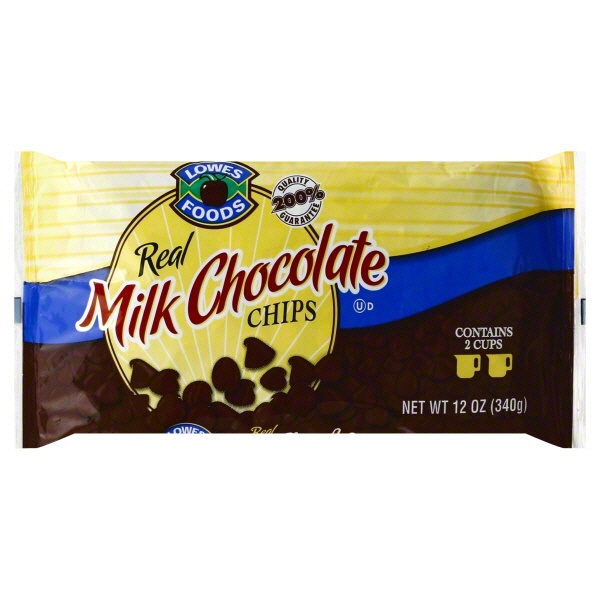 slide 1 of 1, Lowes Foods Milk Chocolate Chips, 12 oz