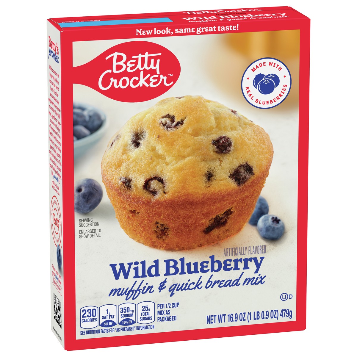 slide 2 of 9, Betty Crocker Wild Blueberry Muffin and Quick Bread Mix, 16.9 oz, 16.9 fl oz