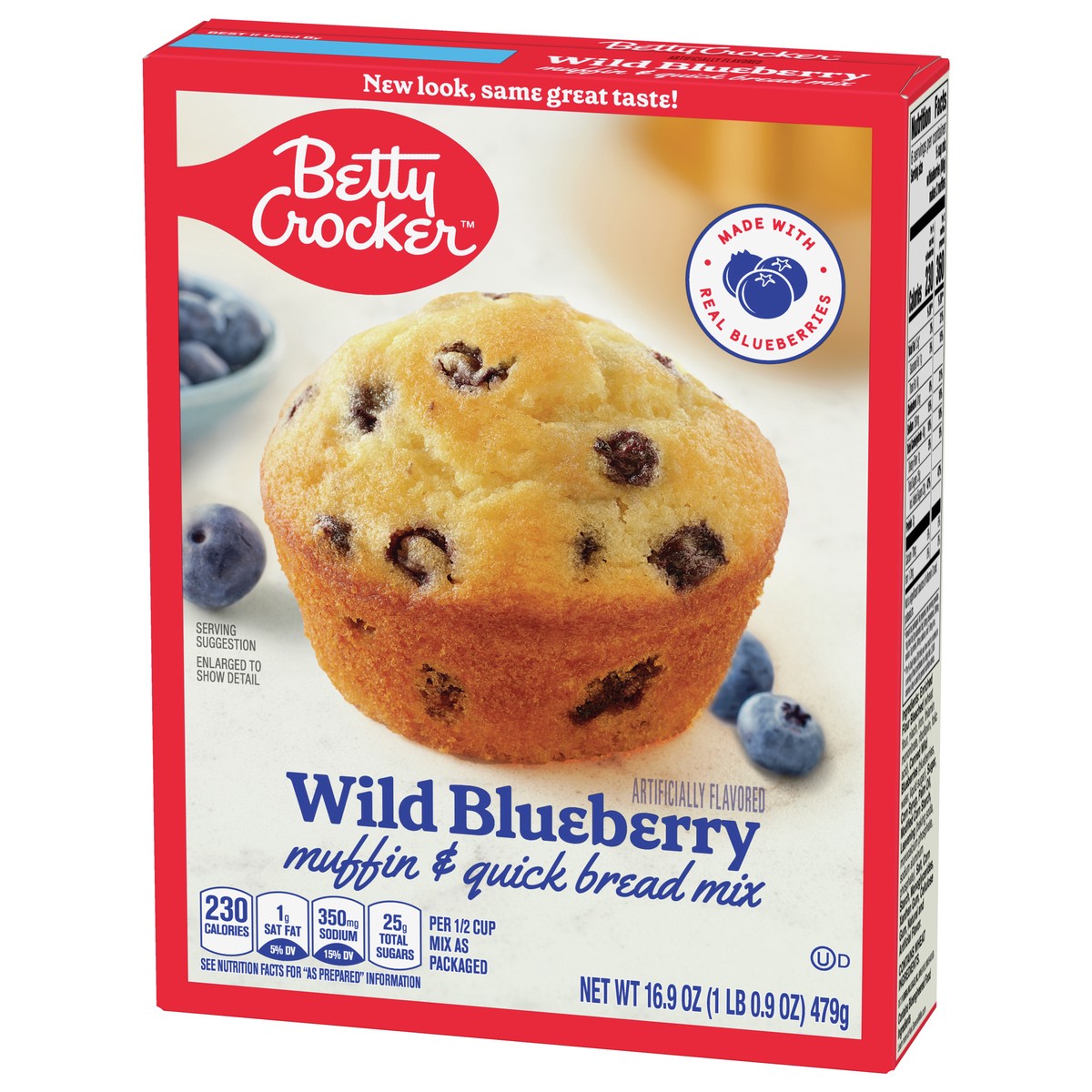 slide 3 of 9, Betty Crocker Wild Blueberry Muffin and Quick Bread Mix, 16.9 oz, 16.9 fl oz