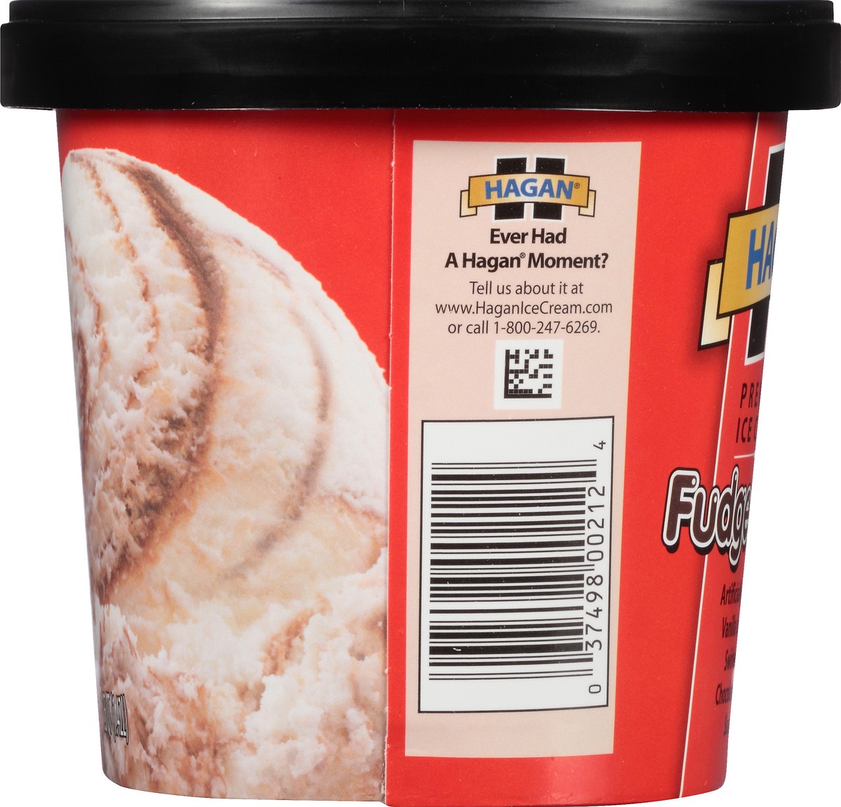 slide 3 of 10, Hagan Fudge Swirl Premium Ice Cream 1.5 qt. Tub, 1.42 liter