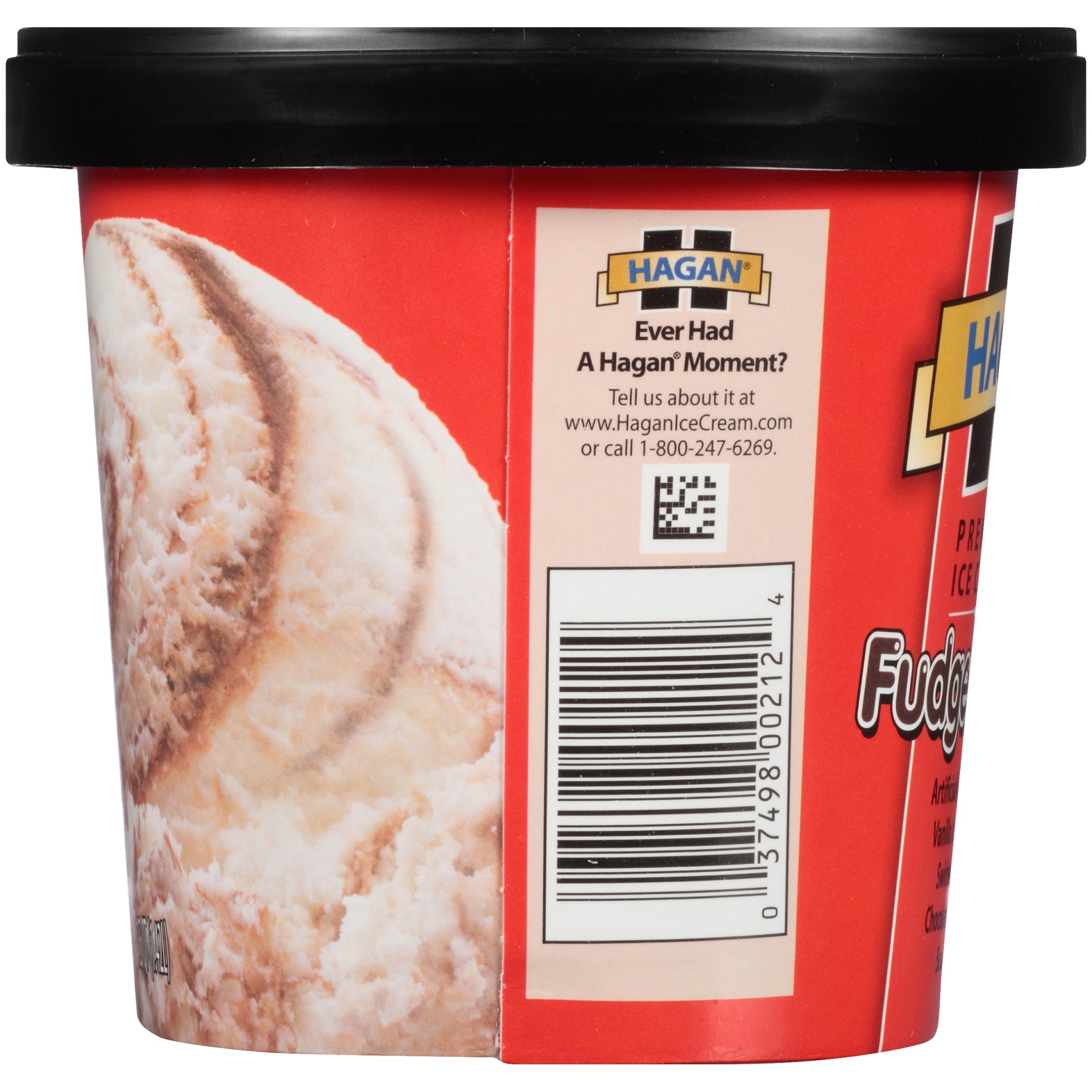 slide 7 of 7, Hagan Fudge Swirl Premium Ice Cream, 1.5 qt