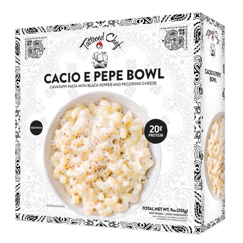 slide 4 of 6, Tattooed Chef Frozen Cacio E Pepe Bowl - 9oz, 9 oz