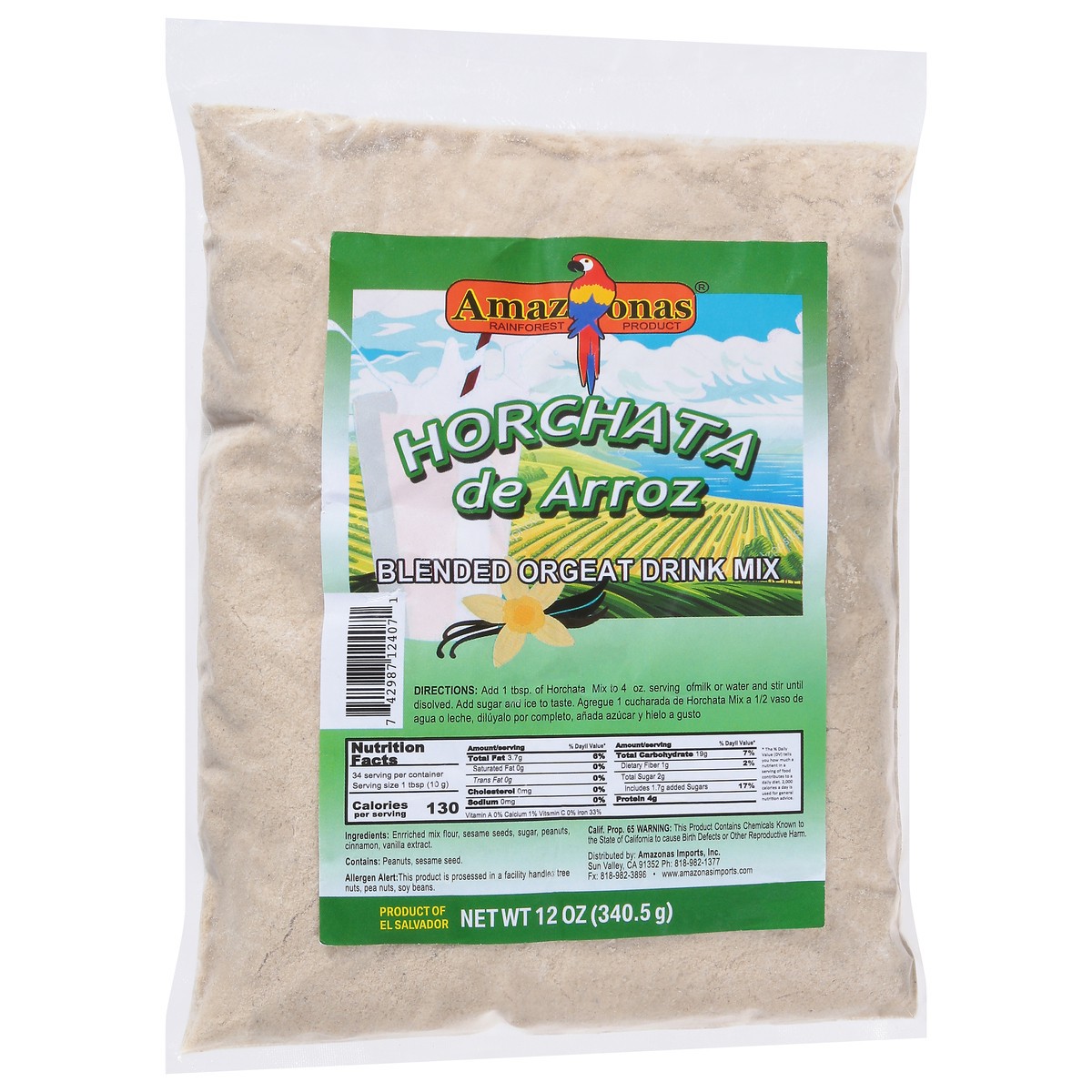 slide 2 of 4, Amazonas Blended Orgeat Drink Mix 12 oz, 12 oz