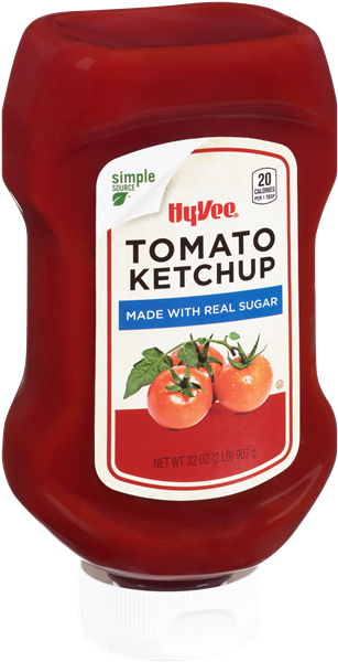 slide 1 of 1, Hy-Vee Tomato Ketchup, 32 oz