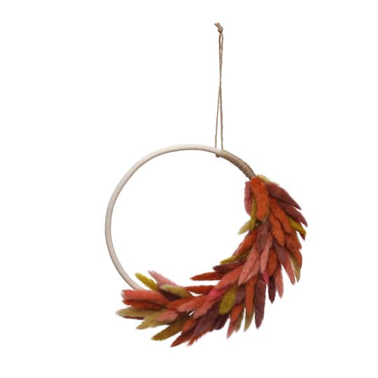 slide 1 of 3, 10" Hare's Tail Grass Wreath By Ashland, 10 in