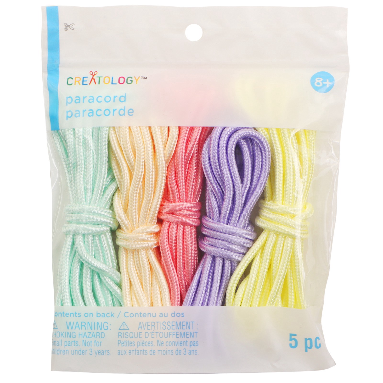 slide 2 of 4, 8ft. Pastel Paracords By Creatology, 5ct., 5 ct