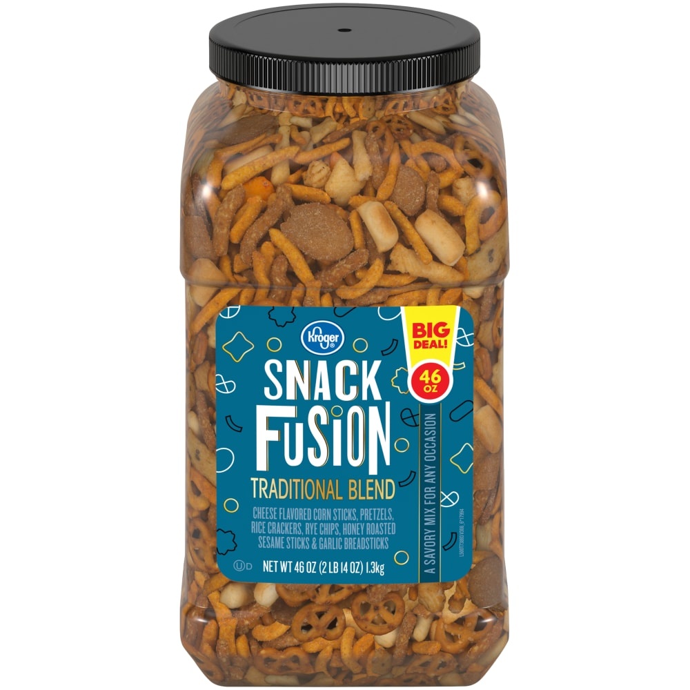 slide 1 of 1, Kroger Snack Fusion Traditional Blend Snack Mix, 46 oz