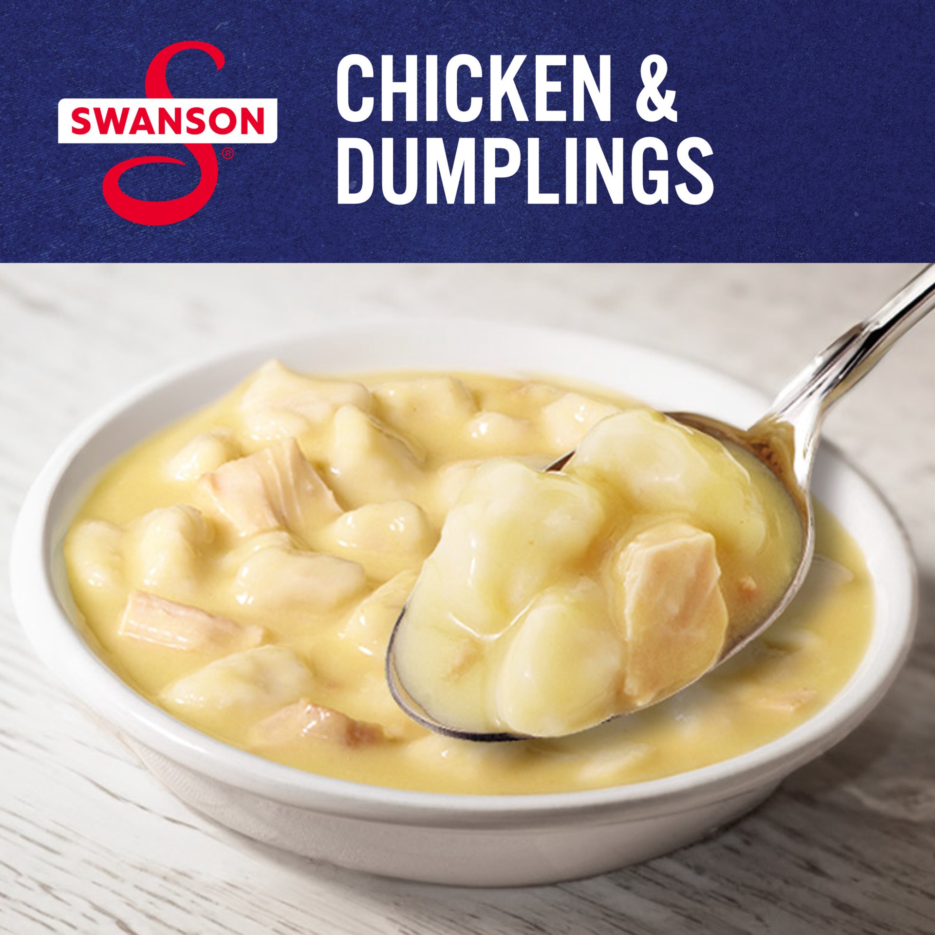 slide 7 of 8, Swanson Canned Chicken and Dumplings With White and Dark Chicken Meat, 10.5 OZ Can, 10.5 oz