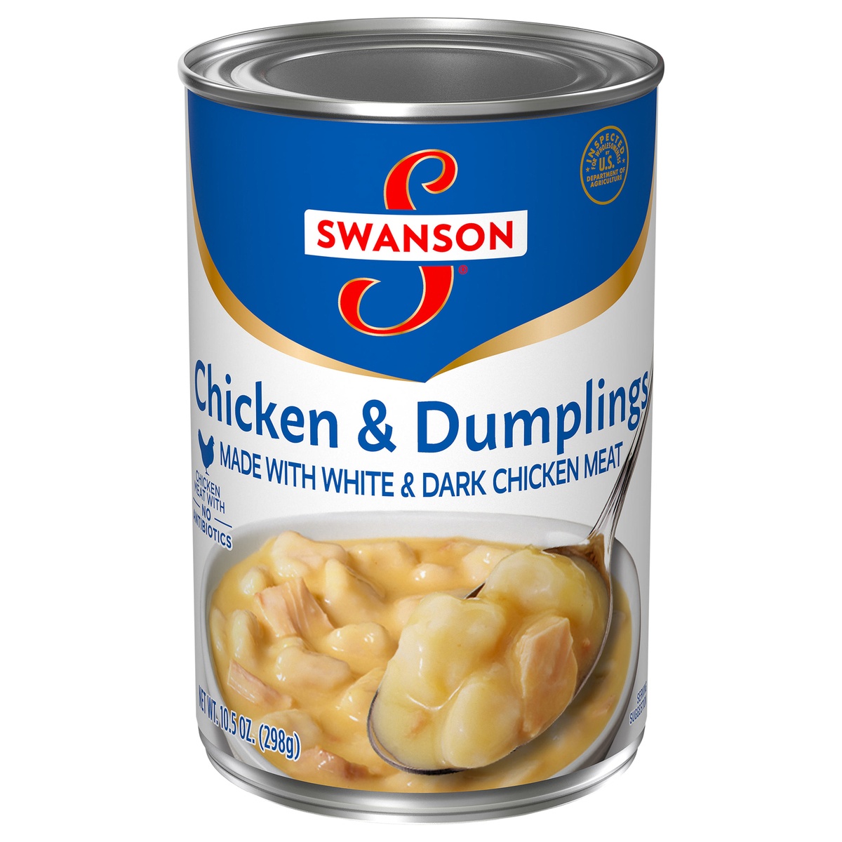 slide 1 of 1, Swanson Chicken & Dumplings Made With White Chicken Meat, 10.5 oz