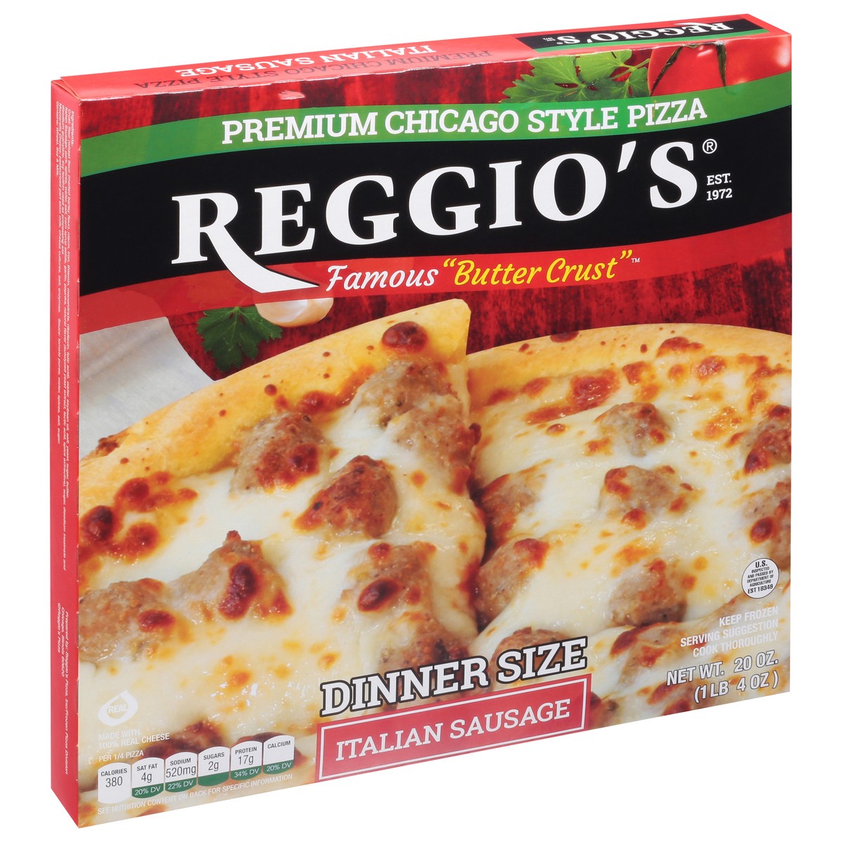 slide 6 of 9, Reggio's Italian Sausage Pizza Dinner Size 20 oz, 20 oz