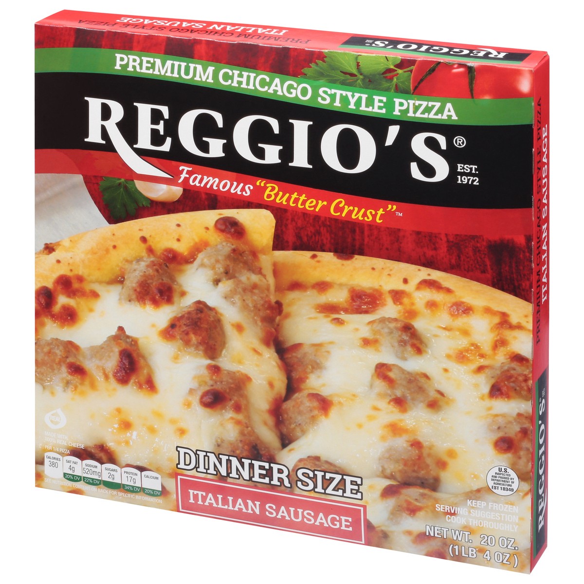 slide 7 of 9, Reggio's Italian Sausage Pizza Dinner Size 20 oz, 20 oz