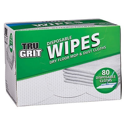 slide 1 of 1, Tru Grit Dry Floor Mop & Dust Cloths Club Pack, 80 ct