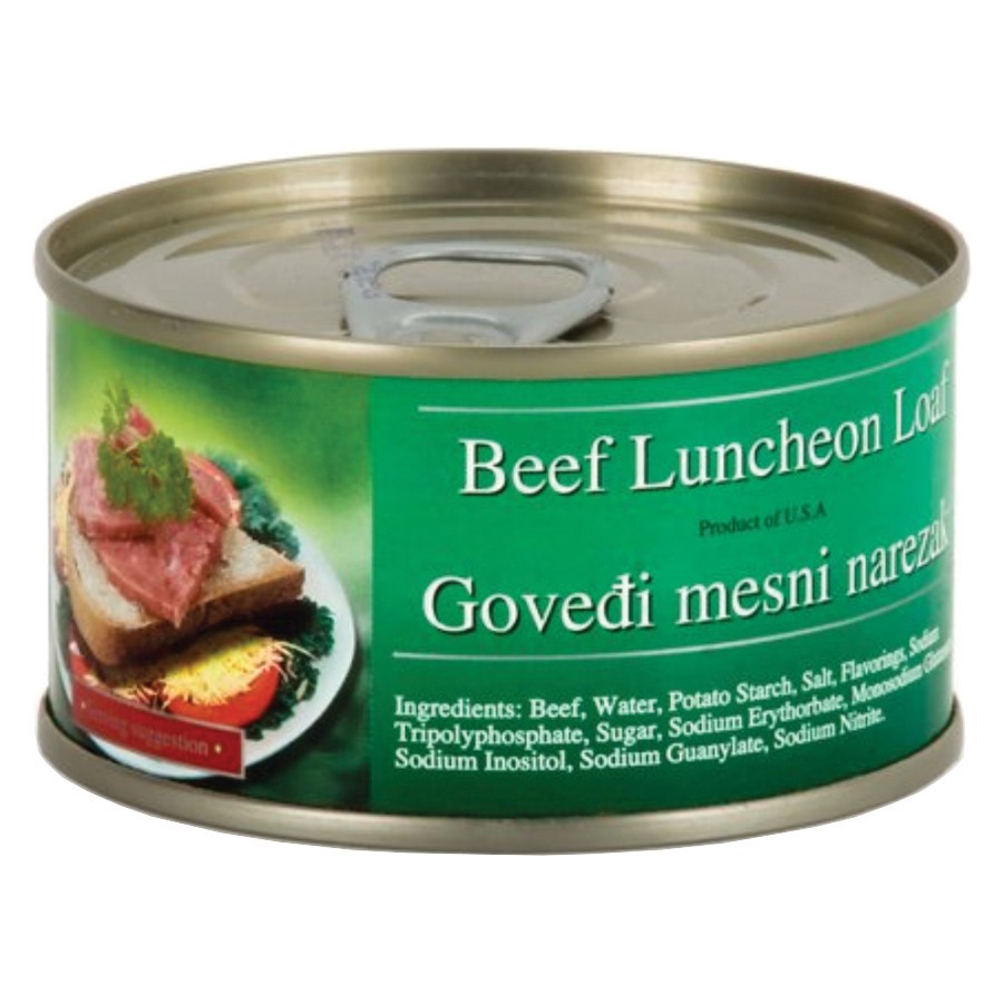 slide 1 of 1, B&S Govedi Beef Luncheon Loaf, 150 gram