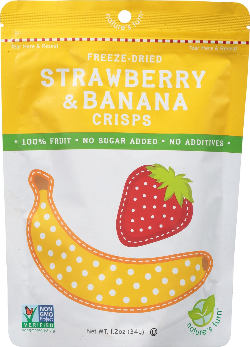 slide 7 of 13, Nature's Turn Freeze-Dried Strawberry & Banana Crisps 1.2 oz, 1.2 oz