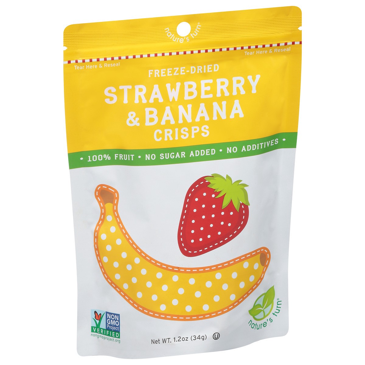 slide 9 of 13, Nature's Turn Freeze-Dried Strawberry & Banana Crisps 1.2 oz, 1.2 oz