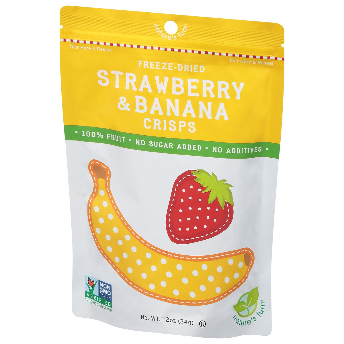 slide 12 of 13, Nature's Turn Freeze-Dried Strawberry & Banana Crisps 1.2 oz, 1.2 oz