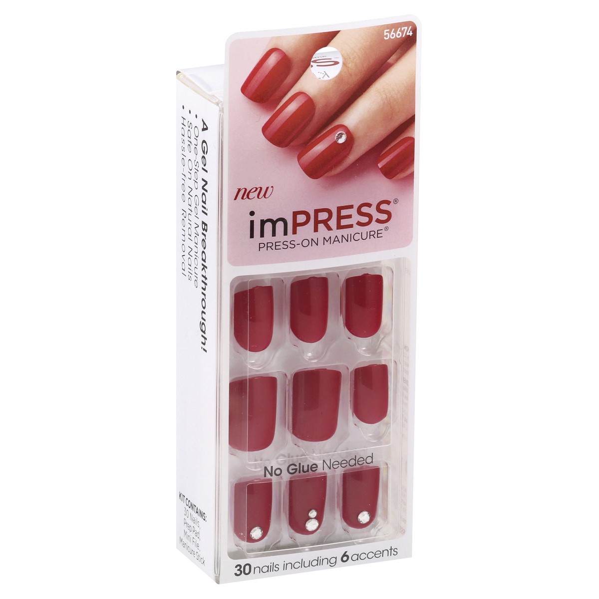 slide 2 of 9, imPRESS Press-On Manicure Tweetheart BIP240 Nails 1 ea, 1 ct