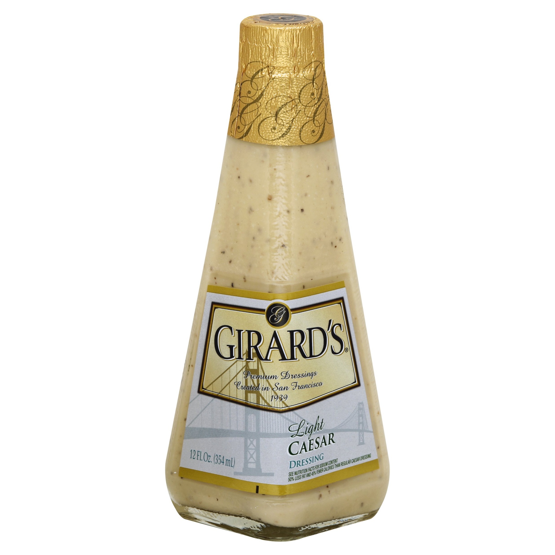 slide 1 of 1, Girard's Light Caesar Salad Dressing, 12 fl oz