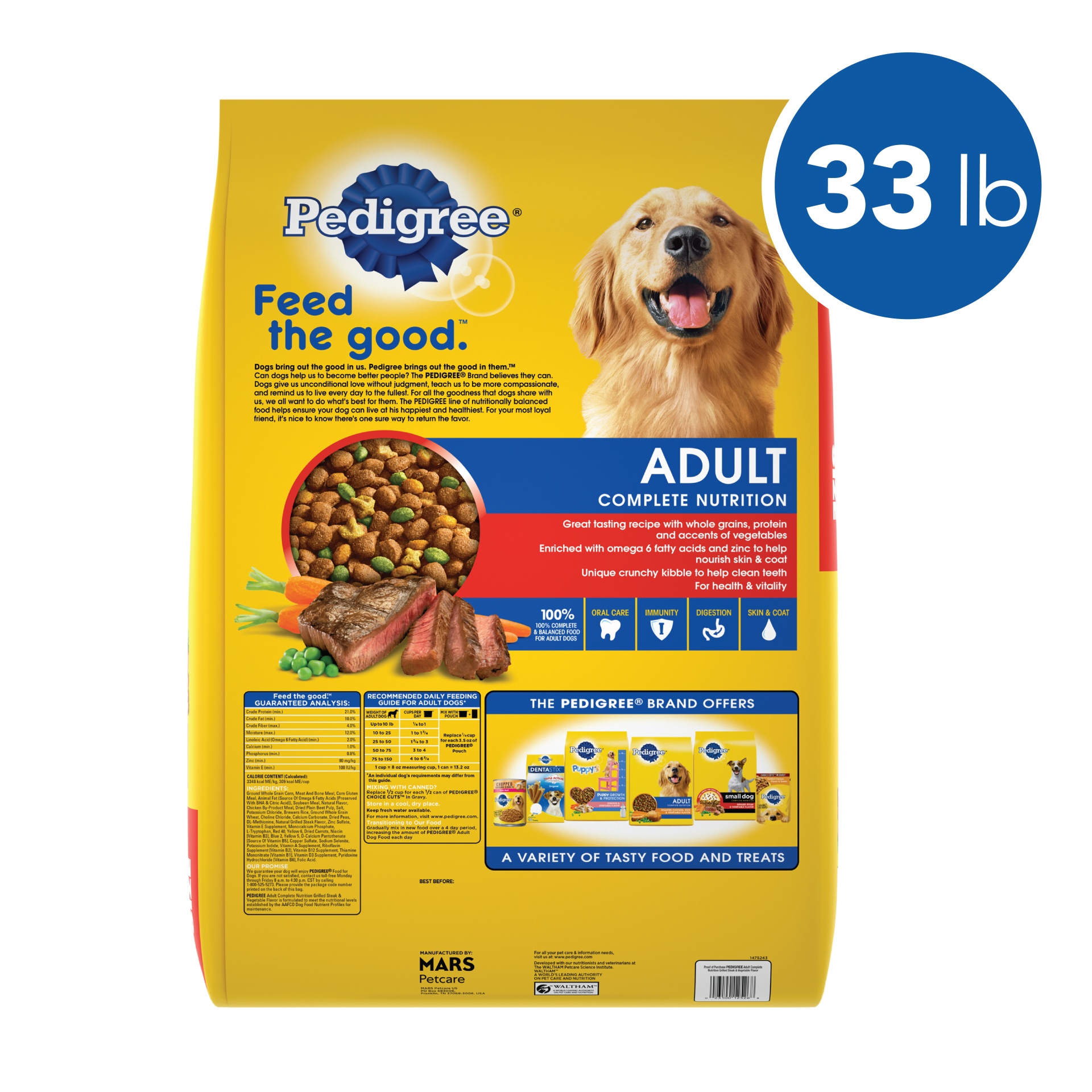 PEDIGREE Complete Nutrition Adult Dry Dog Food Grilled Steak