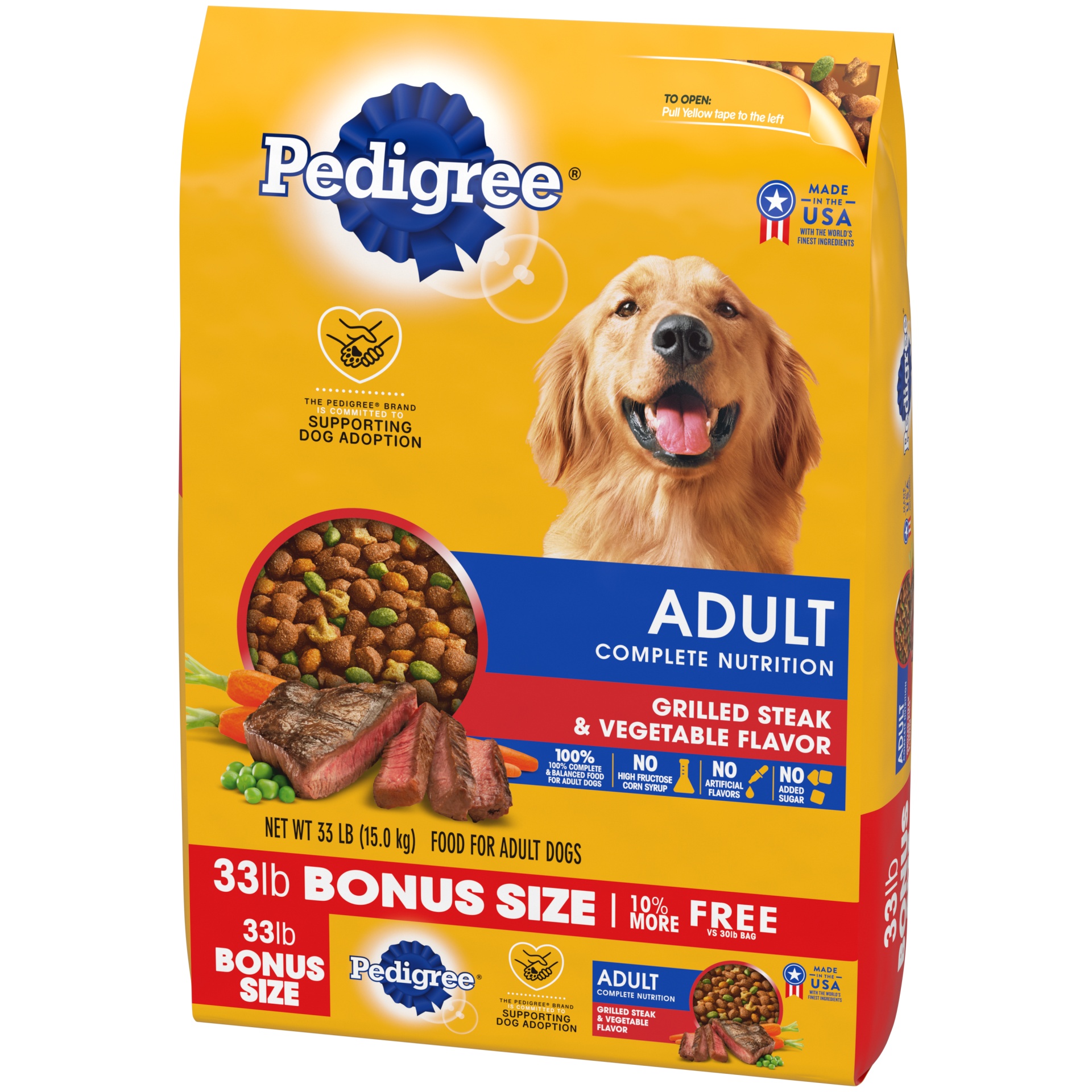 PEDIGREE Complete Nutrition Adult Dry Dog Food Grilled Steak ...