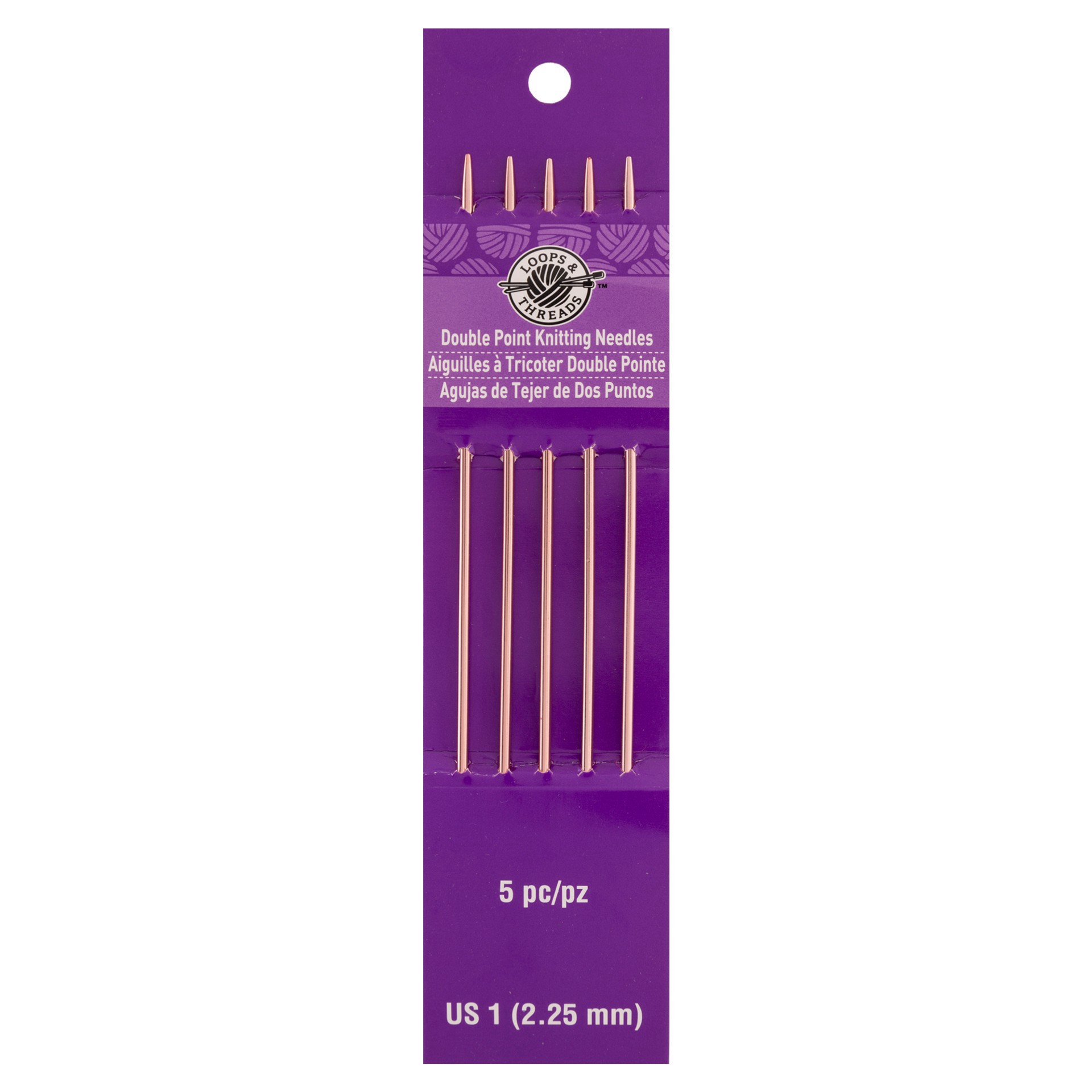 slide 3 of 3, 7" Doublepoint Knitting Needles By Loops & Threads, 2.25 mm