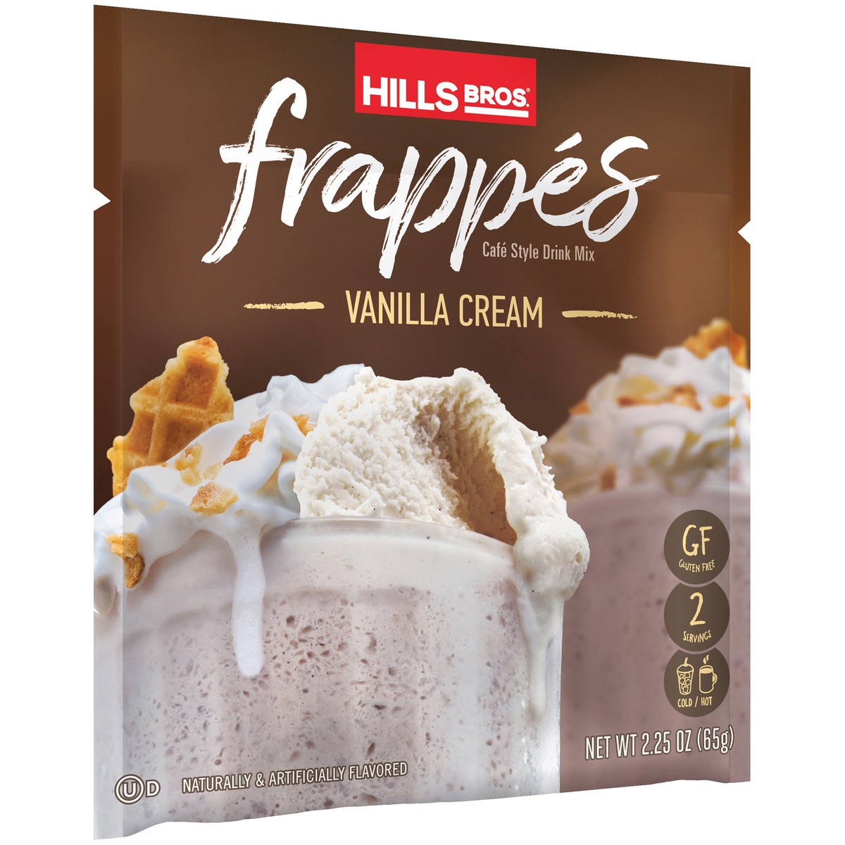 slide 2 of 5, Hills Bros. Frappes Vanilla Cream Cafe Style Drink Mix - 2.25 oz, 2.25 oz