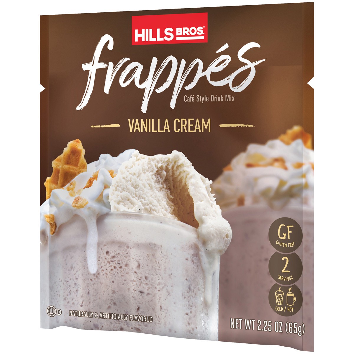 slide 3 of 5, Hills Bros. Frappes Vanilla Cream Cafe Style Drink Mix - 2.25 oz, 2.25 oz