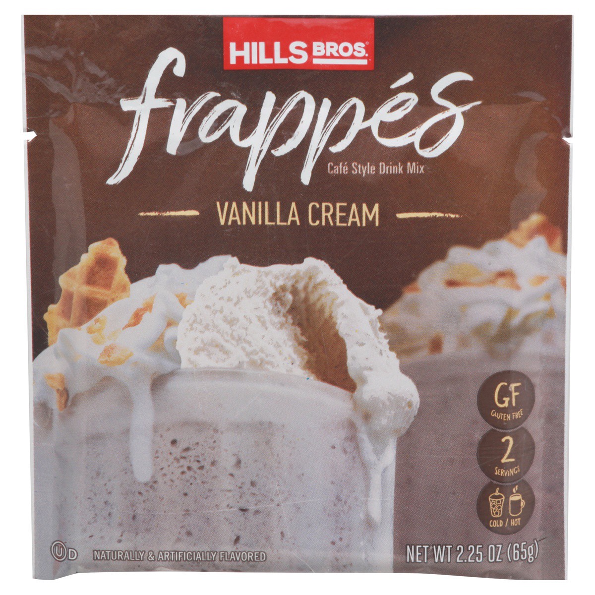 slide 1 of 5, Hills Bros. Frappes Vanilla Cream Cafe Style Drink Mix - 2.25 oz, 2.25 oz