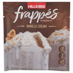 Hills Bros. Frappes Vanilla Cream Cafe Style Drink Mix 2.25 oz. Pouch