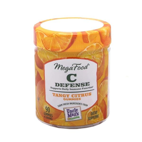 slide 1 of 1, MegaFood C Defense Tangy Citrus Gummies, 90 ct