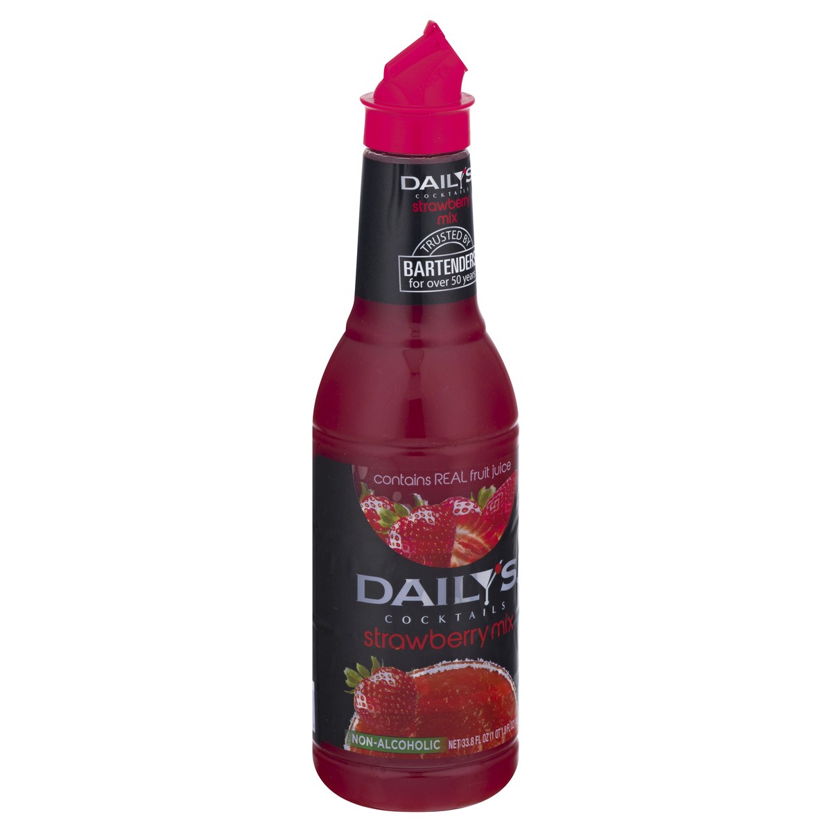 slide 9 of 13, Daily's Strawberry Cocktail Mix, 1 L Bottle, 38.8 oz