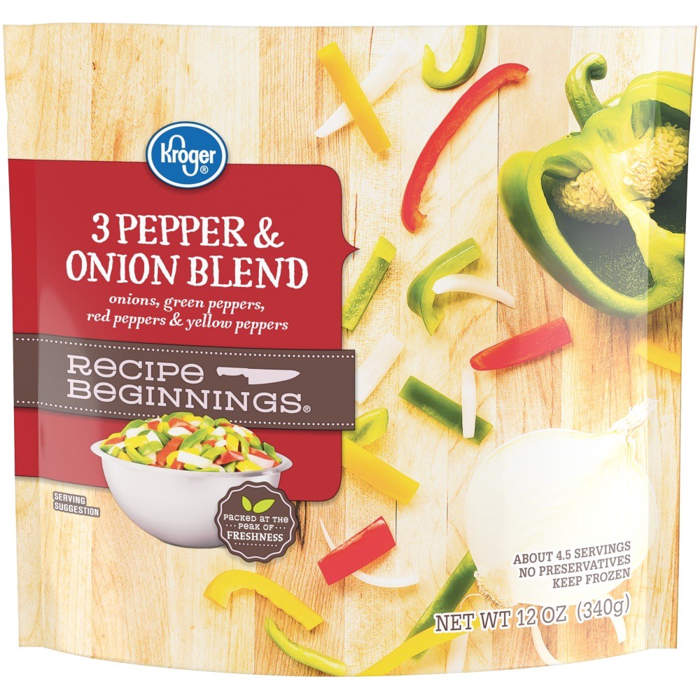slide 2 of 3, Kroger Recipe Beginnings 3 Pepper & Onion Blend, 12 oz