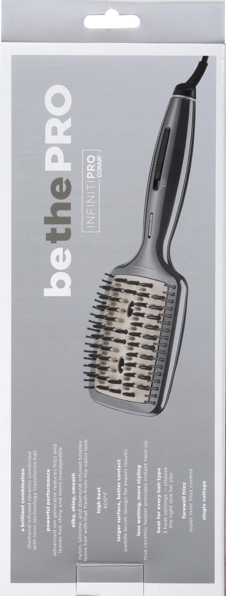 slide 3 of 11, Conair Infinitipro Diamond-Infused Hot Paddle Brush, 1 ct