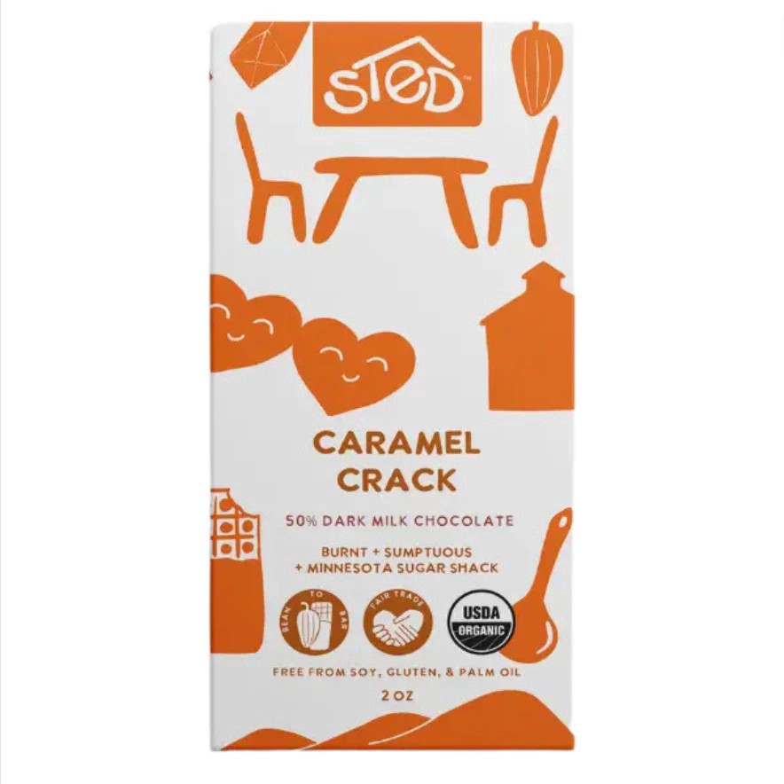 slide 1 of 1, Sted Caramel Crack Choc Bar, 2 oz