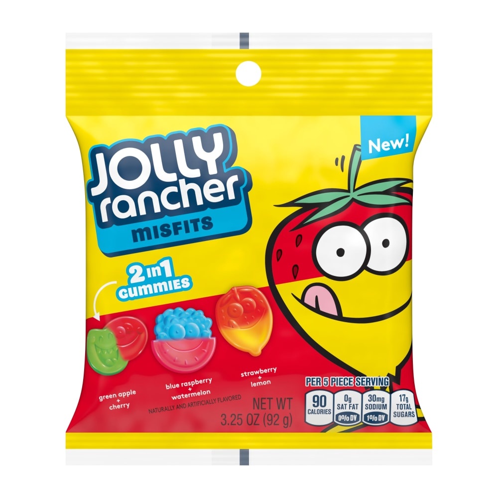 slide 1 of 1, Jolly Rancher Misfits 2-in-1 Gummies, 3.25 oz