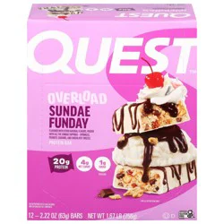Quest Overload Sundae Funday Protein Bar - 12 ct