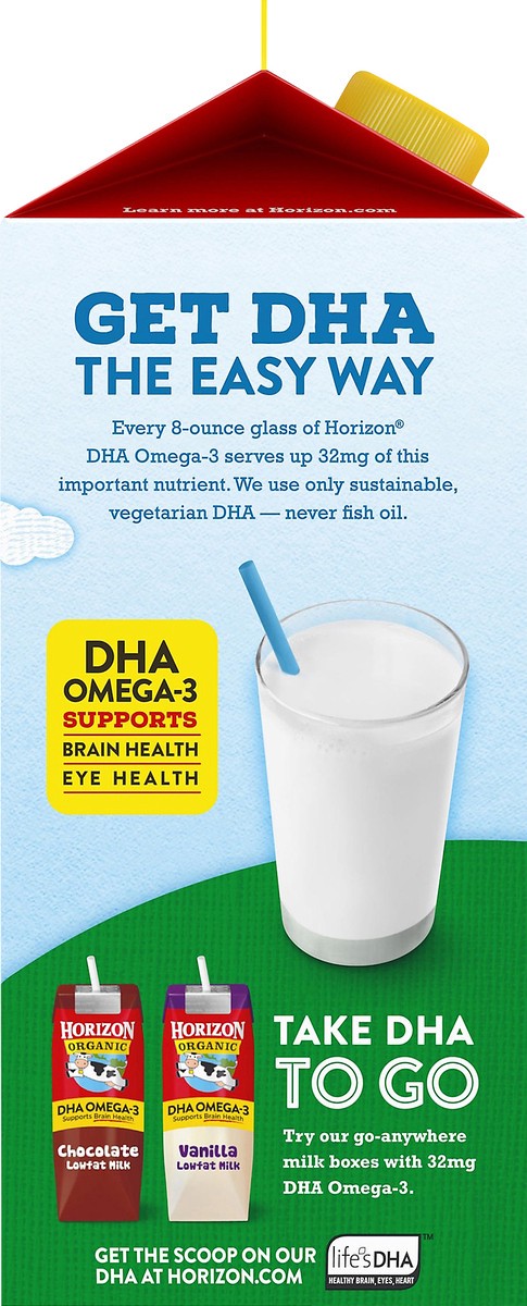 slide 6 of 8, Horizon Organic Fat Free Dha Milk Plus Om3, 64 fl oz