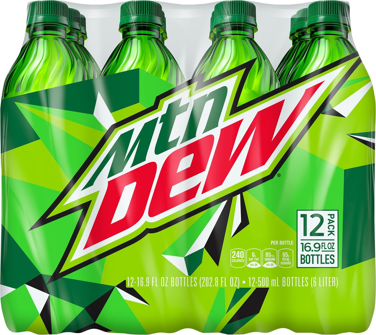 slide 3 of 5, Mountain Dew Soda Citrus 16.9 Fl Oz, 12 Count, 12 ct; 16.9 fl oz