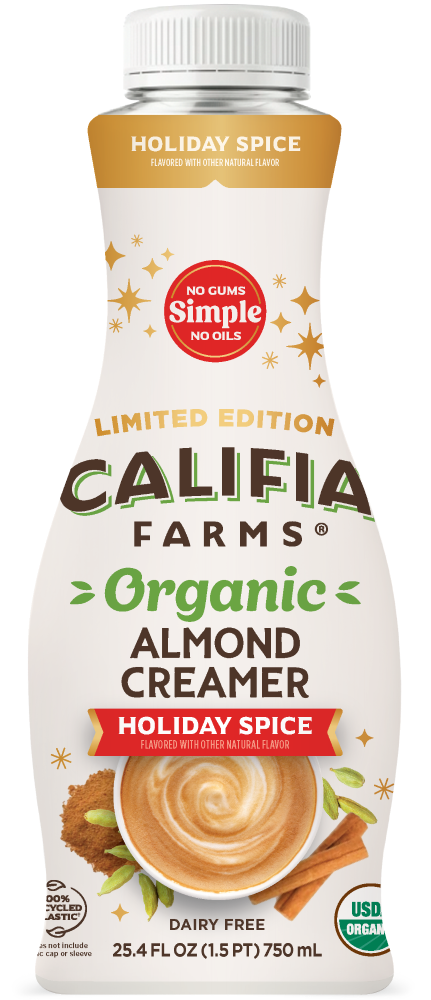 slide 1 of 2, Califia Farms® Organic Holiday Spice Almond Milk Coffee Creamer, 25.4 fl oz