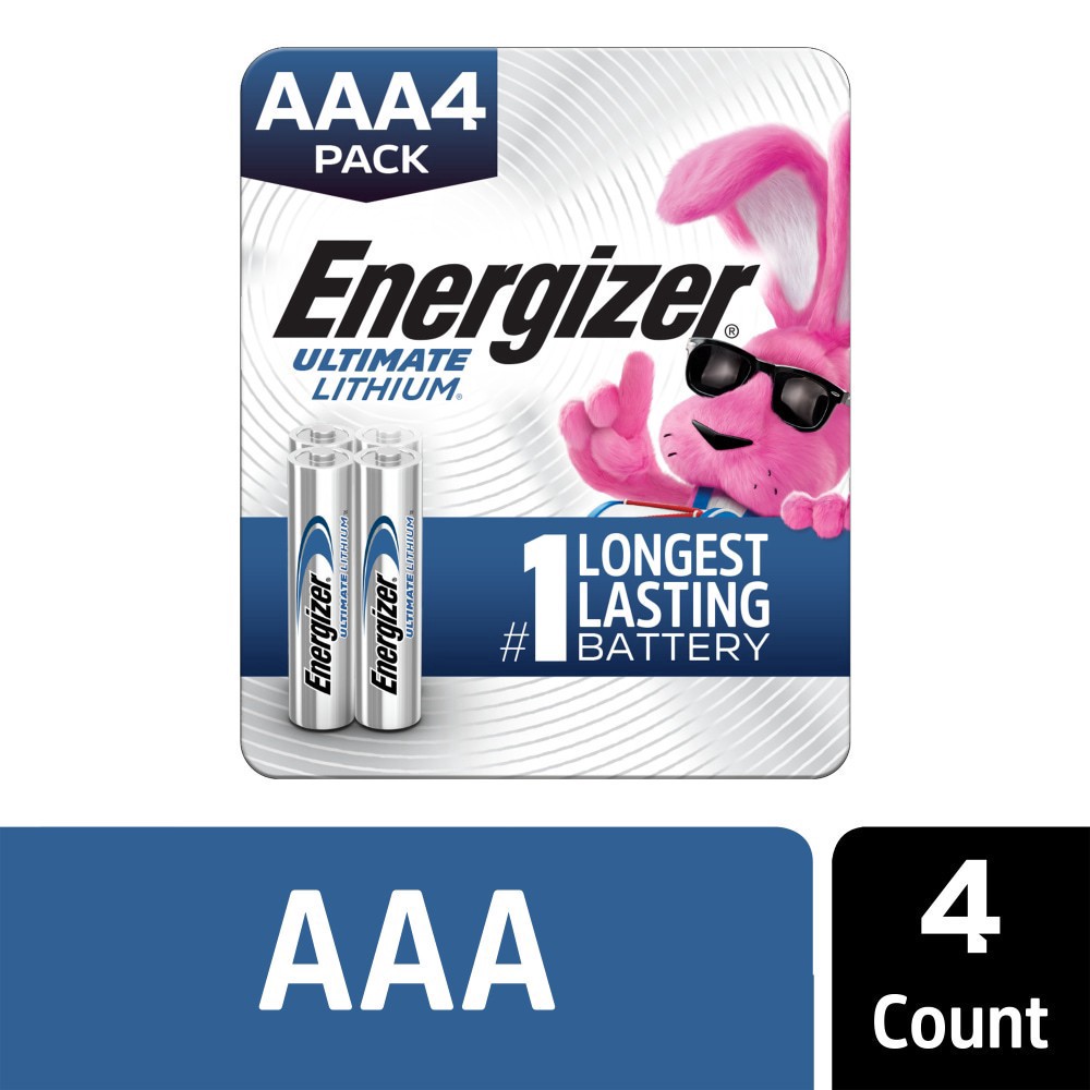 slide 1 of 6, Energizer Ultimate Lithium AAA Batteries , Lithium Triple A Batteries, 4 ct
