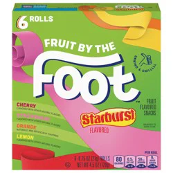 Fruit by the Foot Fruit Flavored Snacks, Starburst, Variety Pack, 6 ct
