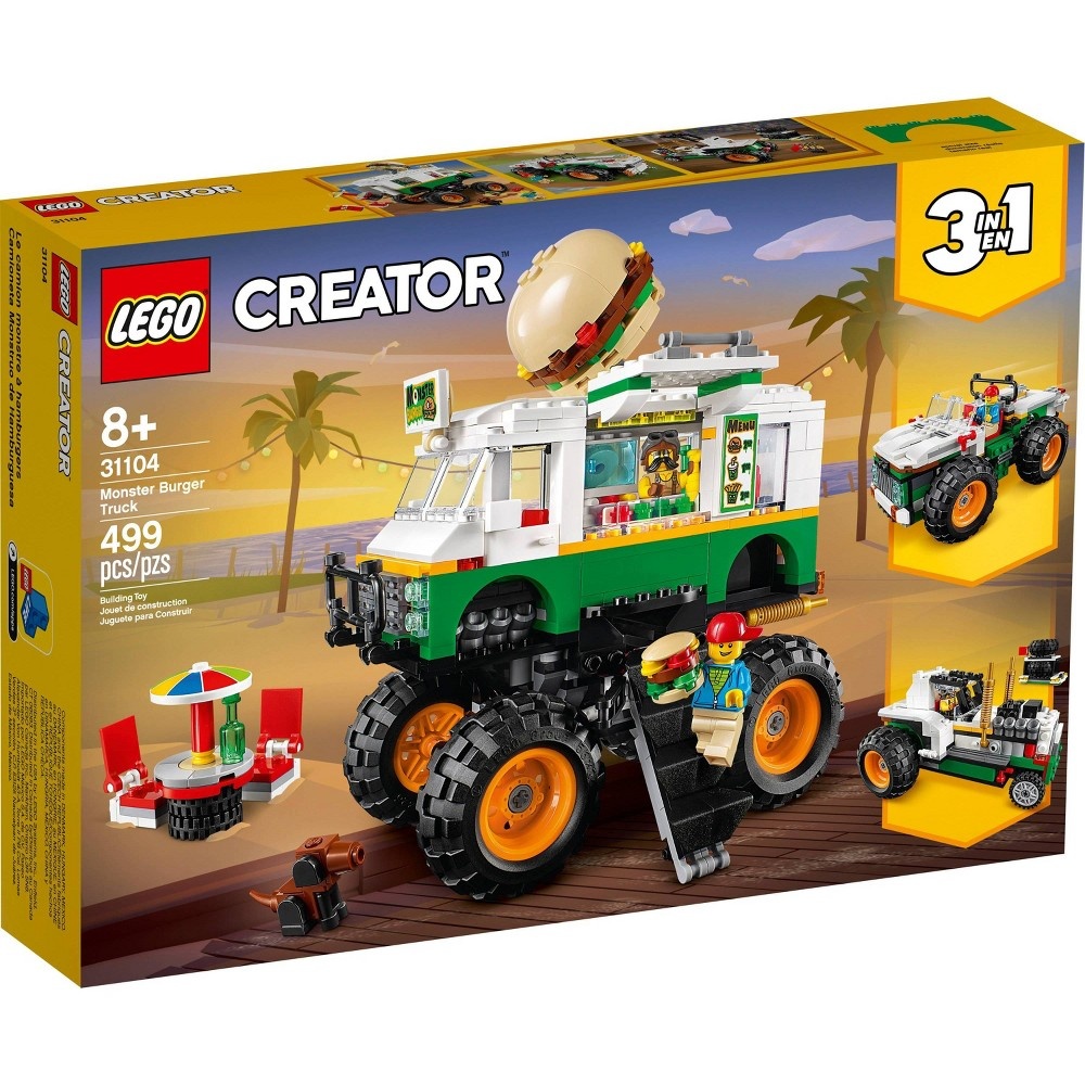 slide 5 of 7, LEGO Creator 3-in-1 Monster Burger Truck 31104 Building Kit, 1 ct