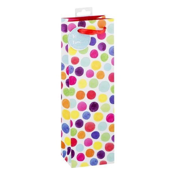 slide 1 of 1, true Revel Watercolor Dot Wine Bag, 1 ct